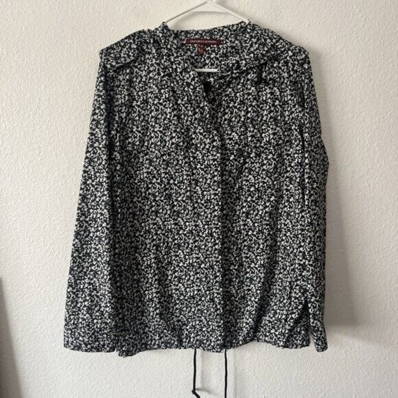 Comptoir Des Cotonniers Black Purple 100% Polyester Lightweight Jacket Sz 40 - Picture 1 of 10